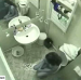 An overhead camera allows us to observe a cute girl taking a dump before her morning shower, then wiping. Clearly shows poop in toilet. No audio, but nice clip.